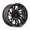 Fuel Off-Road | FC405 DYNAMO 24x10 ET0 - MATTE BLACK W/ G-BRONZE LIP