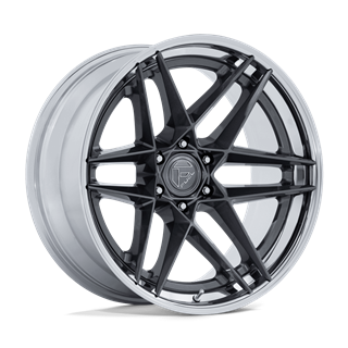 Fuel Off-Road | FC408 FLIGHT 20x9 ET1 - GLOSS GUNMETAL W/ CHROME LIP