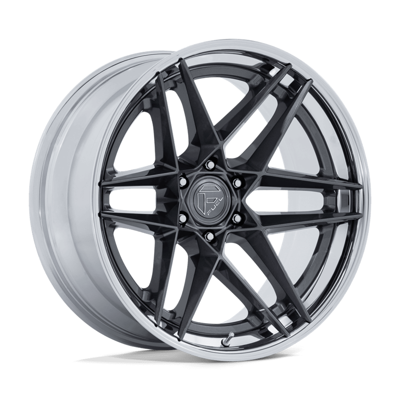 Fuel Off-Road | FC408 FLIGHT 22x10 ET-18 - GLOSS GUNMETAL W/ CHROME LIP