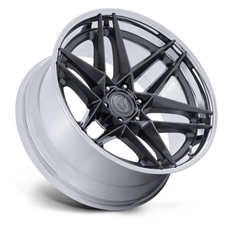 Fuel Off-Road | FC408 FLIGHT 22x10 ET-18 - GLOSS GUNMETAL W/ CHROME LIP