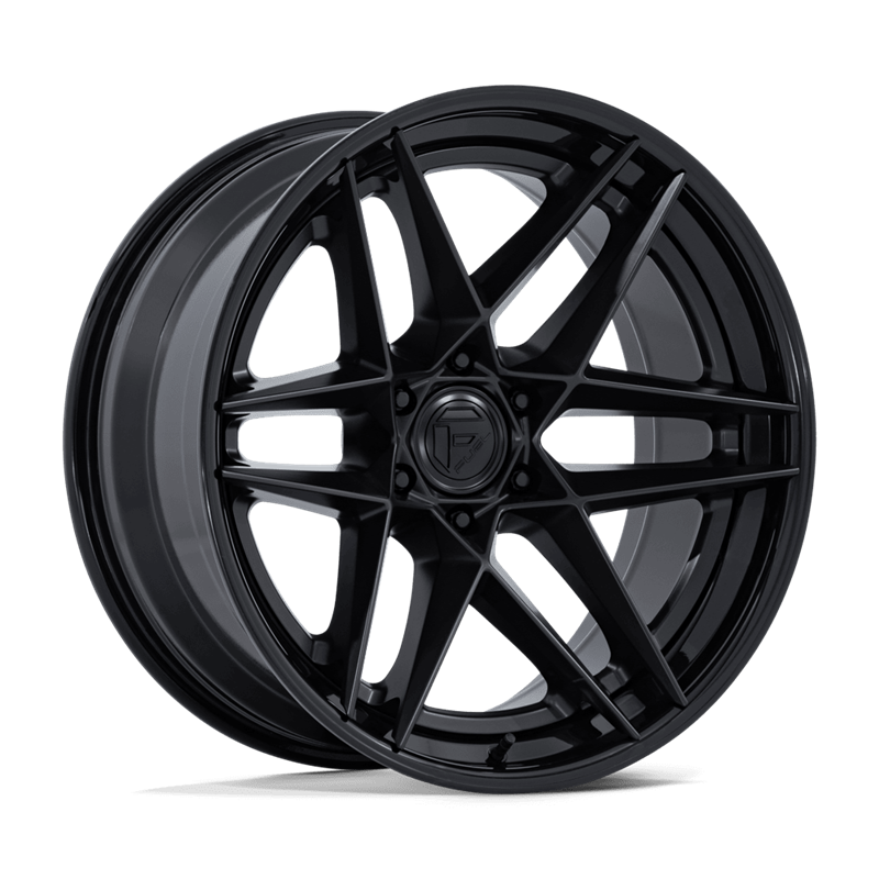 Fuel Off-Road | FC408 FLIGHT 20x9 ET1 - MATTE BLACK W/ GLOSS BLACK LIP