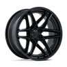 Fuel Off-Road | FC408 FLIGHT 20x9 ET1 - MATTE BLACK W/ GLOSS BLACK LIP