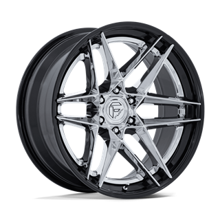 Fuel Off-Road | FC408 FLIGHT 20x10 ET-18 - CHROME W/ GLOSS BLACK LIP