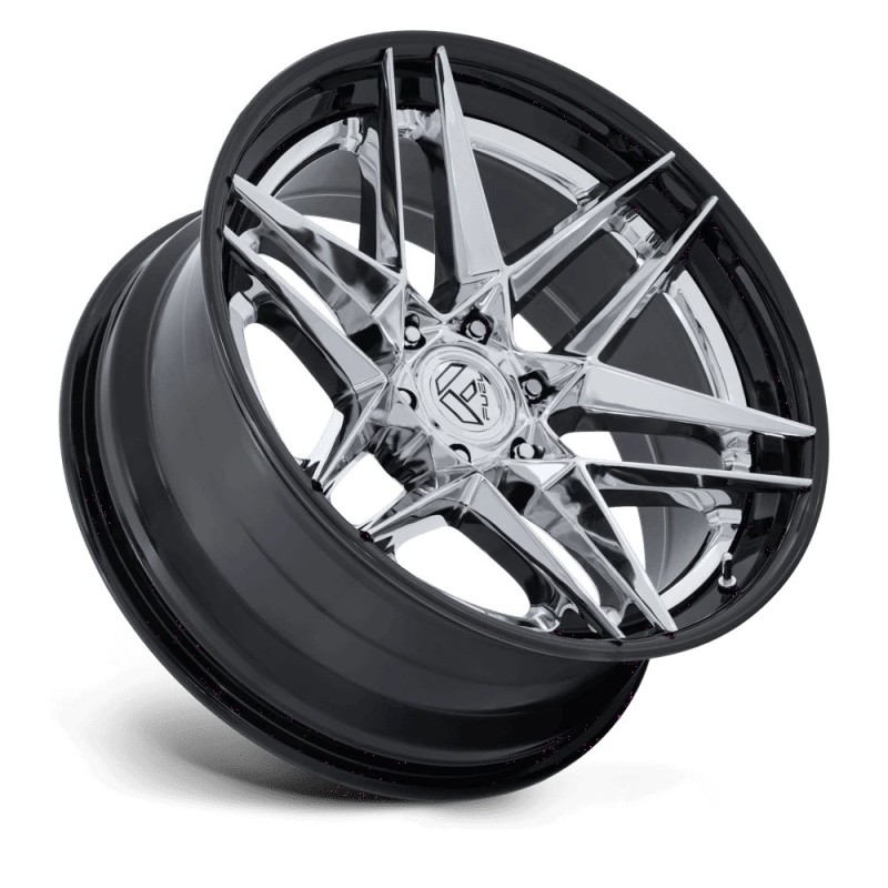 Fuel Off-Road | FC408 FLIGHT 20x9 ET1 - CHROME W/ GLOSS BLACK LIP