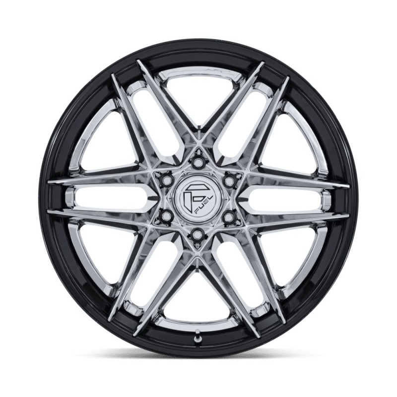 Fuel Off-Road | FC408 FLIGHT 20x9 ET1 - CHROME W/ GLOSS BLACK LIP