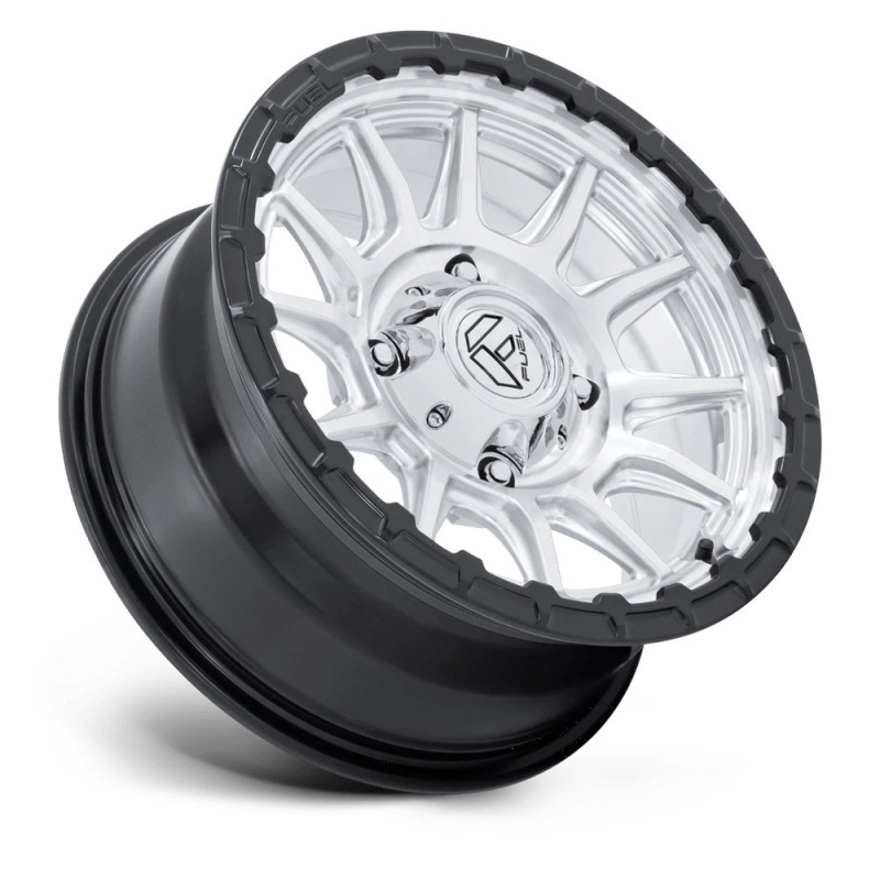 Fuel Off-Road | FV866 PISTON UTV 15x7 ET38 - HYPER SILVER MACH-FC M-BLK LIP