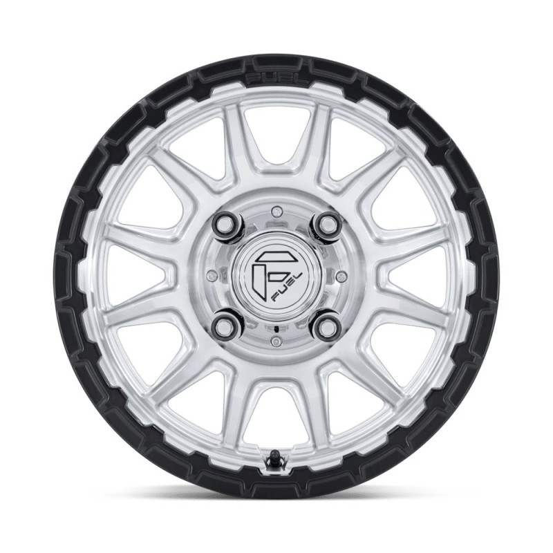Fuel Off-Road | FV866 PISTON UTV 15x7 ET38 - HYPER SILVER MACH-FC M-BLK LIP