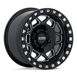 KMC | KS241 TORX UTV BEADLOCK 15x7 ET38 - GLOSS BLACK MILLED