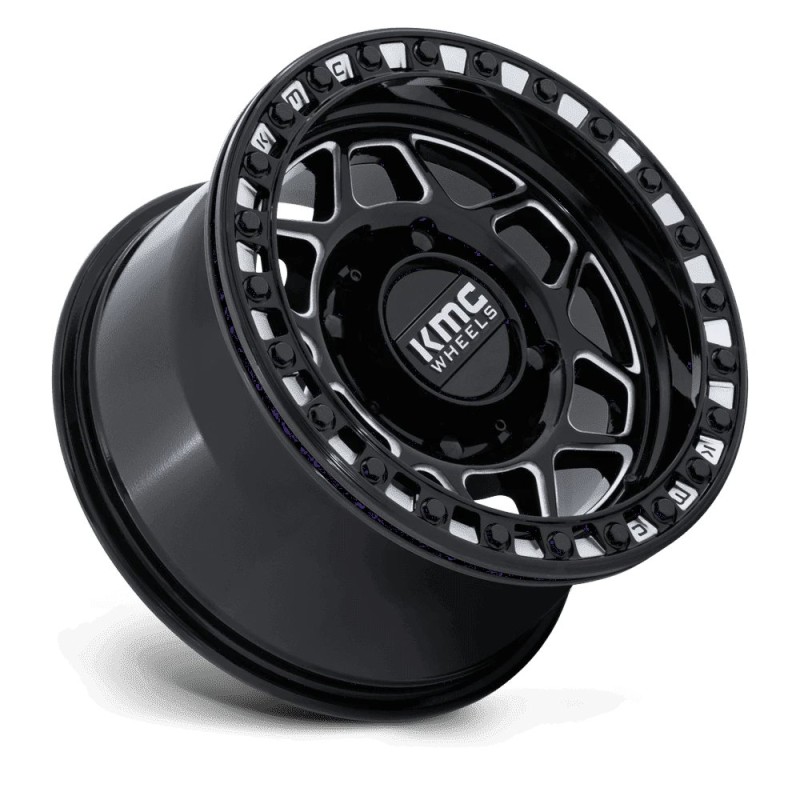 KMC | KS241 TORX UTV BEADLOCK 15x7 ET38 - GLOSS BLACK MILLED