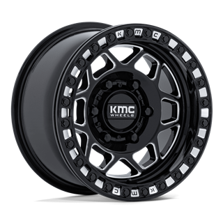 KMC | KS241 TORX UTV BEADLOCK 15x8 ET0 - GLOSS BLACK MILLED
