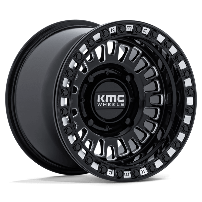 KMC | KS242 AZTEC UTV BEADLOCK 15x10 ET0 - GLOSS BLACK MILLED