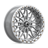MSA Offroad | MA53 BOLO UTV BEADLOCK 18x7 ET10 - GLOSS SILVER W/ MACHINED FACE