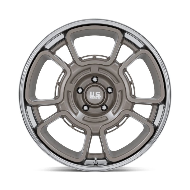 US Mag | UC147 FLAGSTAFF 22x10.5 ET12 - PEWTER W/ CHROME LIP