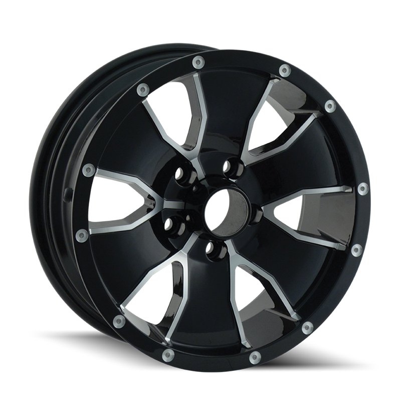 Trailer Wheels | 14 15x6 ET0 - Gloss Black Machined