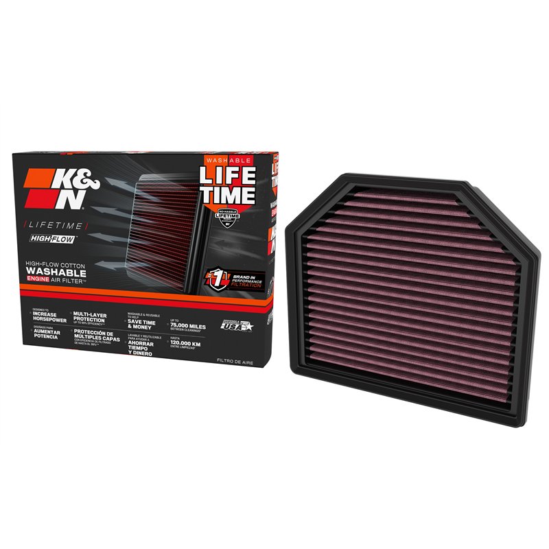 K&N | Replacement Air Filter - A5 Quattro / A6 Quattro / S5 2.0T / 3.0T 2025-2026