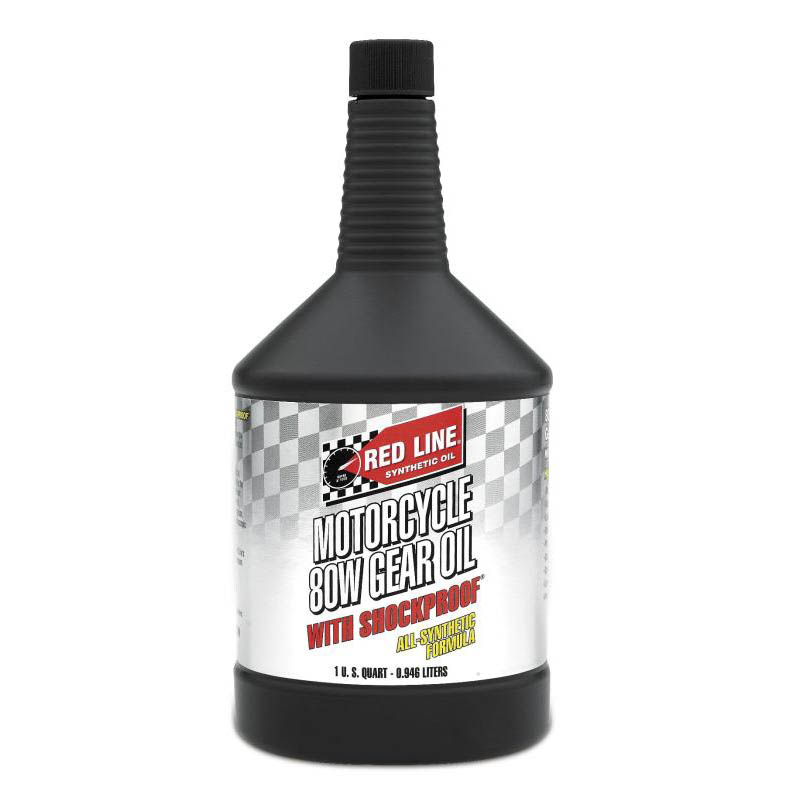 Red Line | 80W Motorcycle Gear Oil with ShockProof - Quart Red Line Oil Transmission Fluids