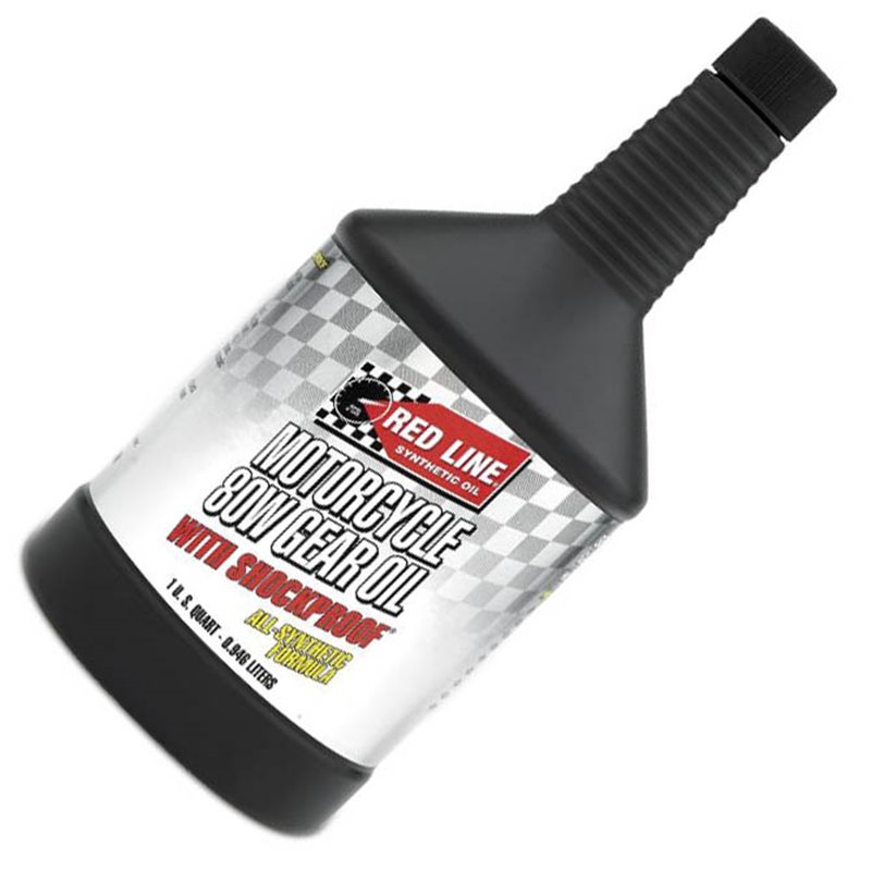 Red Line | 80W Motorcycle Gear Oil with ShockProof - Quart Red Line Oil Transmission Fluids