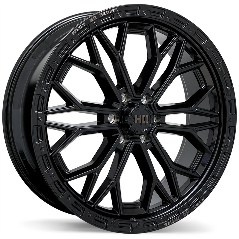 Fast HD | Muramasa 24x9.5 ET28 - Gloss Black with Grey Milling