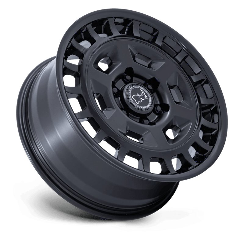 Black Rhino Hard Alloys | BR405 ROVER 17x8 ET32 - MATTE BLACK W/ GLOSS BLACK LIP