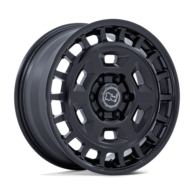 Black Rhino Hard Alloys | BR405 ROVER 18x8 ET32 - MATTE BLACK W/ GLOSS BLACK LIP