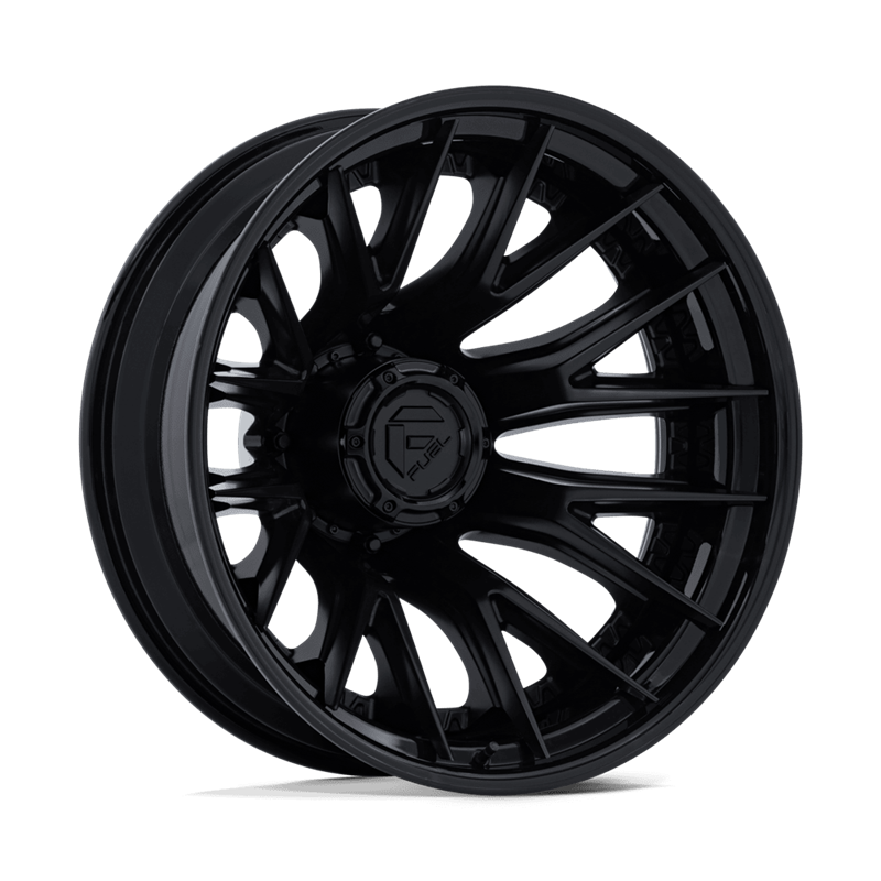 Fuel Off-Road | D406 CATALYST DUALLY 20x8.25 ET-202 - MATTE BLACK W/ GLOSS BLACK LIP