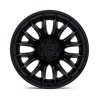 Fuel Off-Road | D406 CATALYST DUALLY 22x8.25 ET-202 - MATTE BLACK W/ GLOSS BLACK LIP