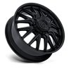 Fuel Off-Road | D406 CATALYST DUALLY 22x8.25 ET105 - MATTE BLACK W/ GLOSS BLACK LIP