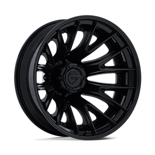 Fuel Off-Road | D406 CATALYST DUALLY 22x8.25 ET-221 - MATTE BLACK W/ GLOSS BLACK LIP