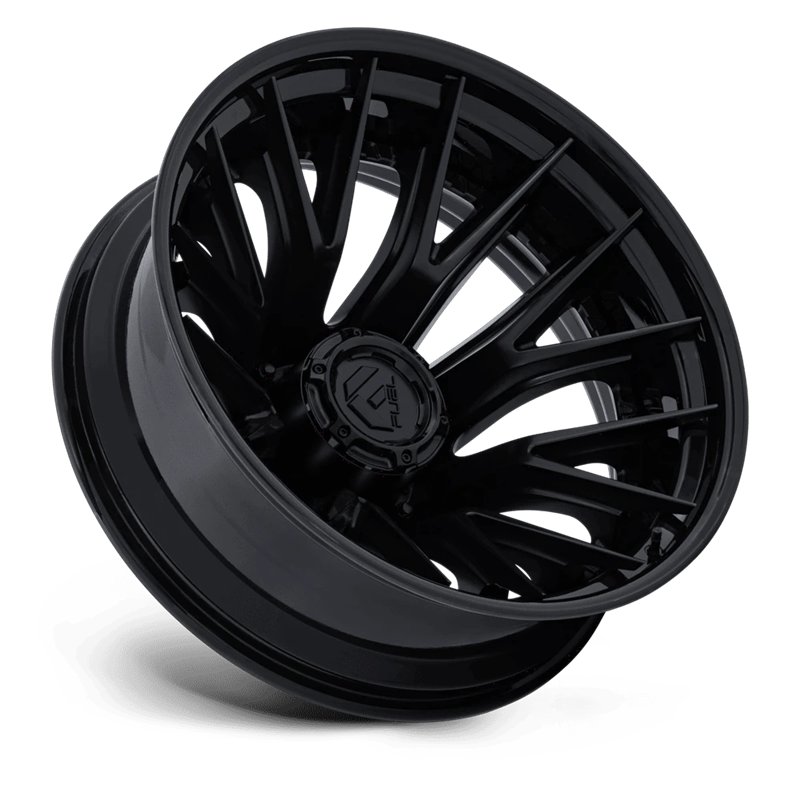 Fuel Off-Road | D406 CATALYST DUALLY 22x8.25 ET-221 - MATTE BLACK W/ GLOSS BLACK LIP