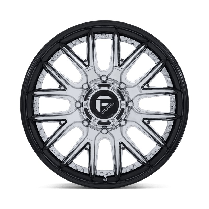 Fuel Off-Road | D407 CATALYST DUALLY 20x8.25 ET105 - CHROME W/ GLOSS BLACK LIP