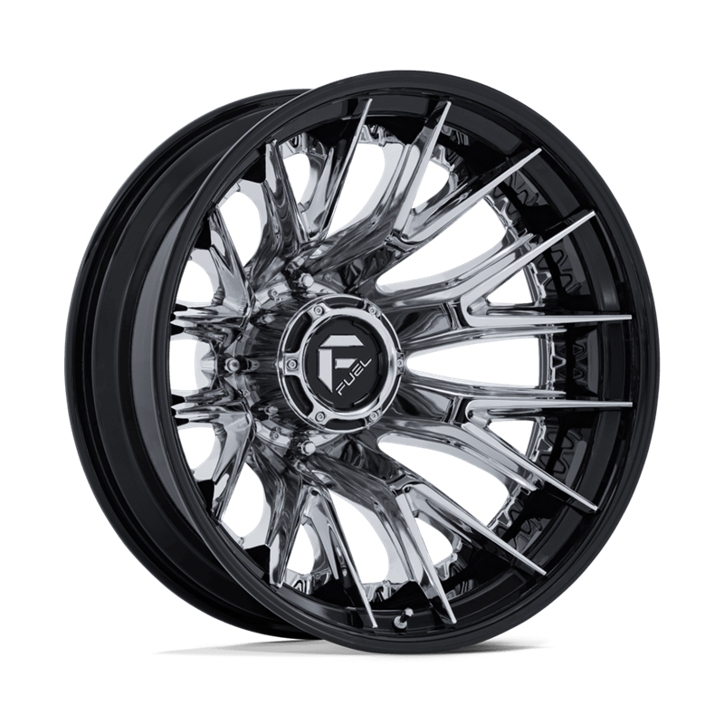 Fuel Off-Road | D407 CATALYST DUALLY 20x8.25 ET-202 - CHROME W/ GLOSS BLACK LIP
