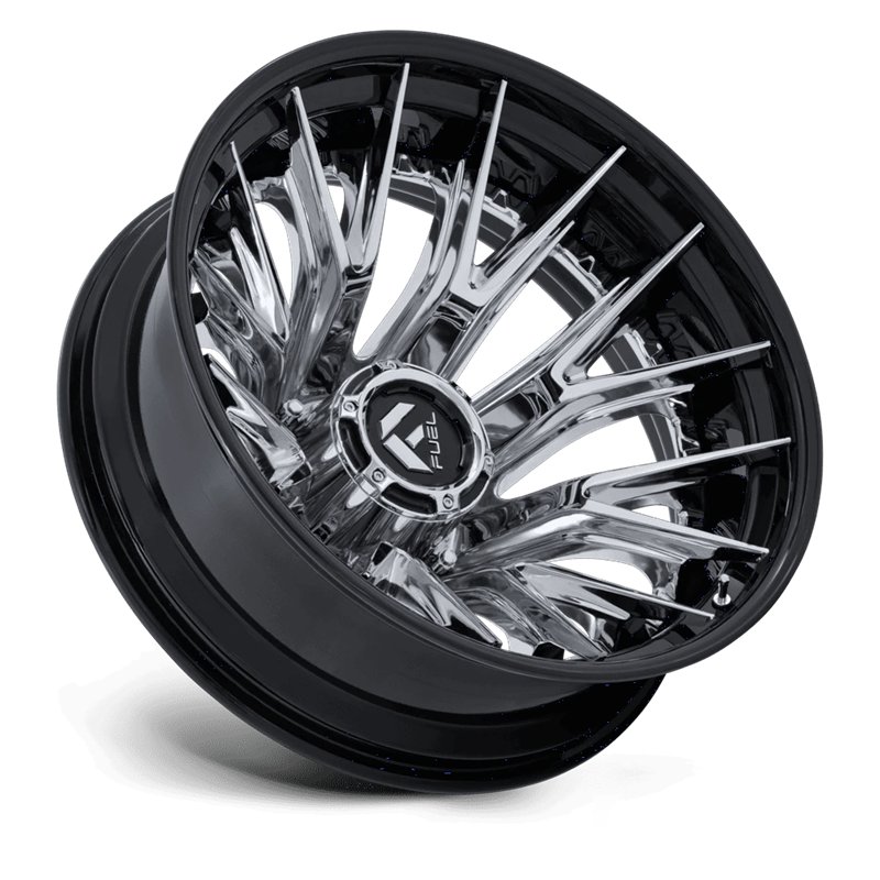 Fuel Off-Road | D407 CATALYST DUALLY 20x8.25 ET-202 - CHROME W/ GLOSS BLACK LIP