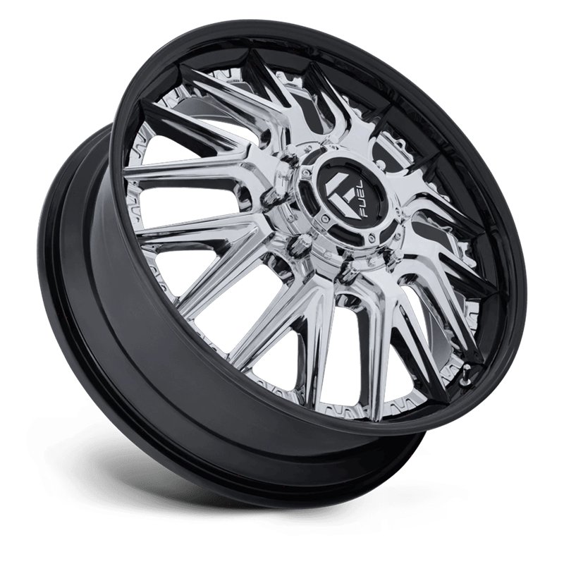 Fuel Off-Road | D407 CATALYST DUALLY 20x8.25 ET105 - CHROME W/ GLOSS BLACK LIP