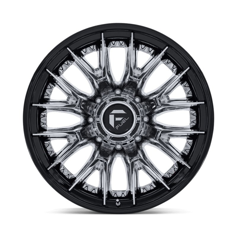 Fuel Off-Road | D407 CATALYST DUALLY 20x8.25 ET-221 - CHROME W/ GLOSS BLACK LIP