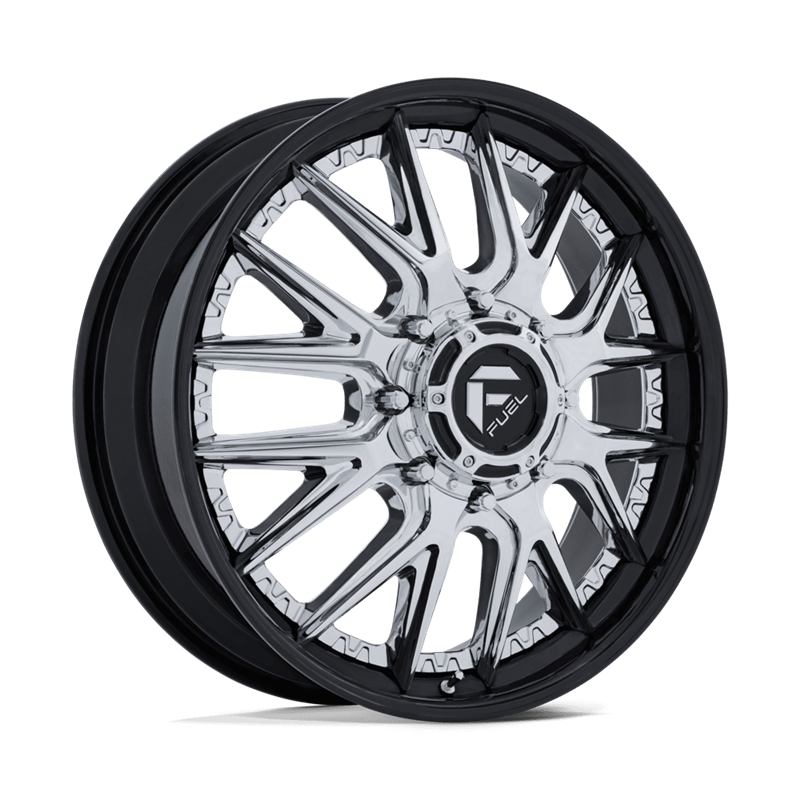 Fuel Off-Road | D407 CATALYST DUALLY 22x8.25 ET105 - CHROME W/ GLOSS BLACK LIP
