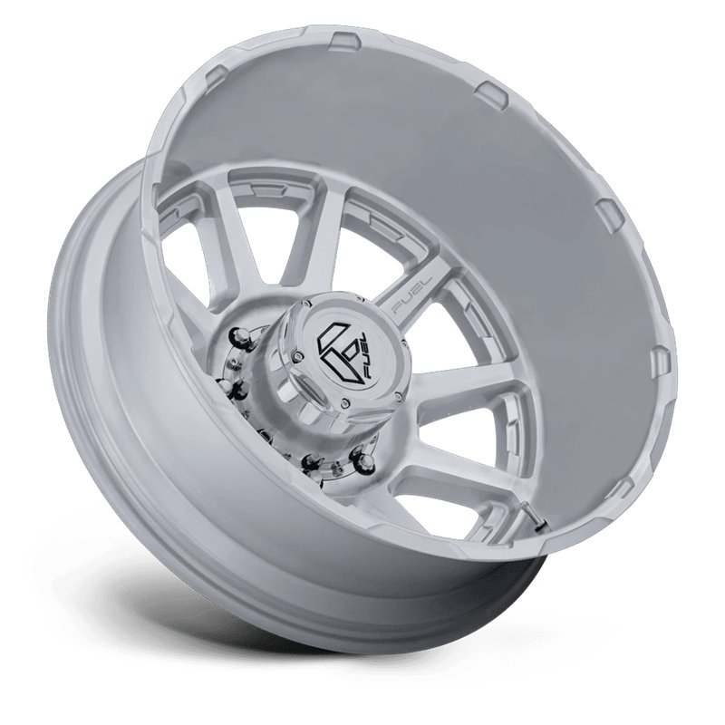 Fuel Off-Road | D912 CIRCUIT DUALLY 20x8.25 ET-202 - GLOSS SILVER W/ MACHINED FACE