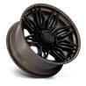 Fuel Off-Road | FC404 MUTINY 22x10 ET0 - MATTE BLACK W GLOSS BRONZE LIP