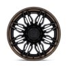 Fuel Off-Road | FC404 MUTINY 22x10 ET0 - MATTE BLACK W GLOSS BRONZE LIP