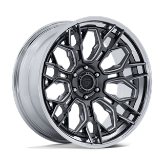 Fuel Off-Road | FC409 HIVE 22x10 ET-18 - GLOSS GUNMETAL W/ CHROME LIP