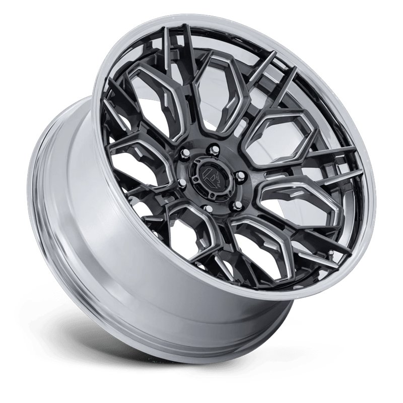 Fuel Off-Road | FC409 HIVE 22x10 ET-18 - GLOSS GUNMETAL W/ CHROME LIP