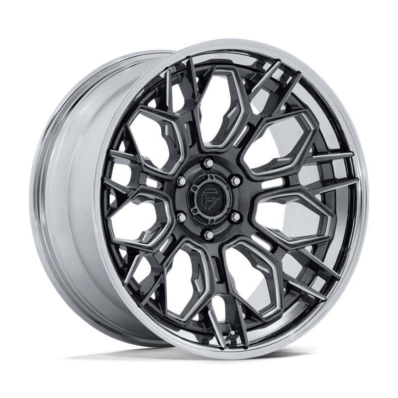 Fuel Off-Road | FC409 HIVE 22x10 ET-18 - GLOSS GUNMETAL W/ CHROME LIP