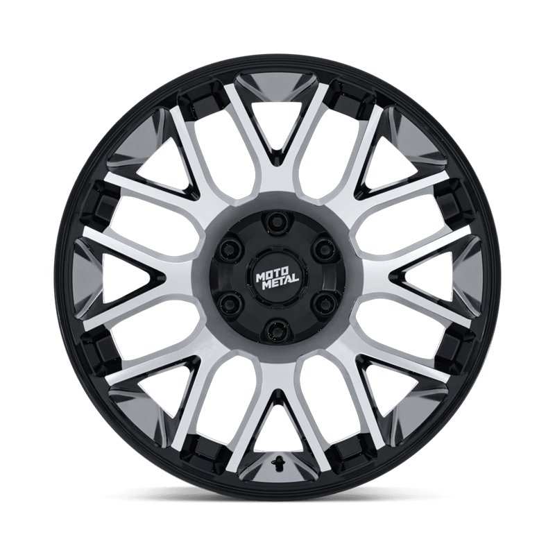 Moto Metal | MO816 OVERLOOK 20x9 ET1 - GLOSS BLACK W/ MACHINED FACE