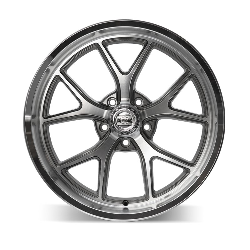 RIDLER | 661 18x8 ET0 - Gloss Grey With Diamond Cut Face And Lip
