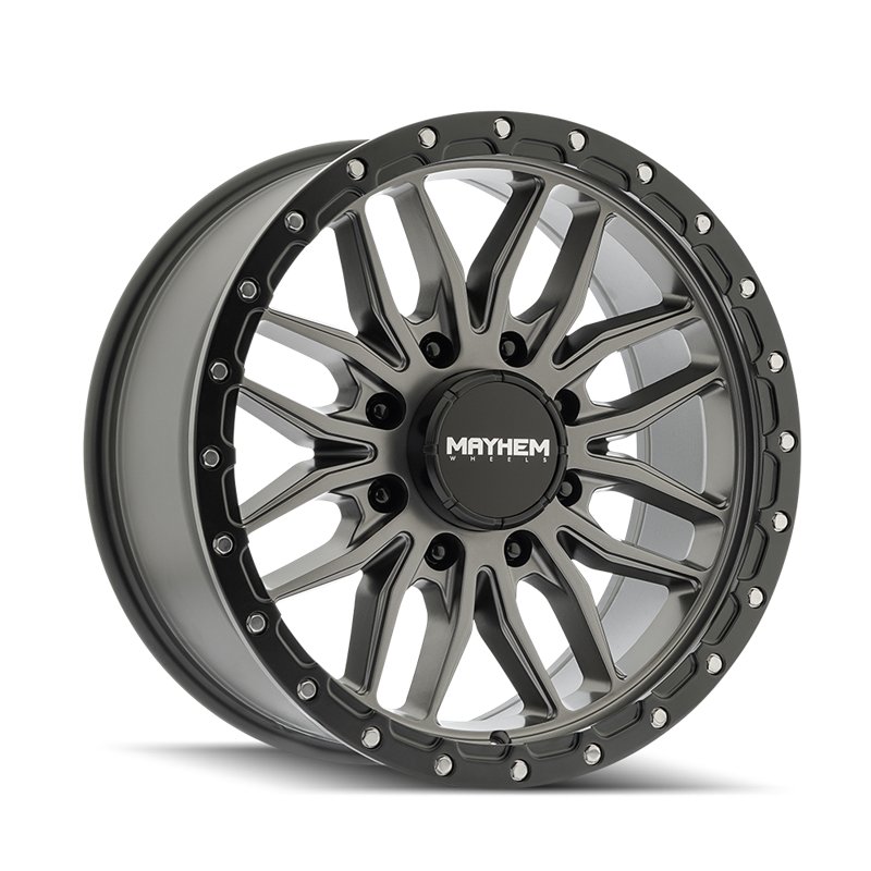 MAYHEM | VECTOR 17x9 ET18 - Matte Gunmetal Black Lip