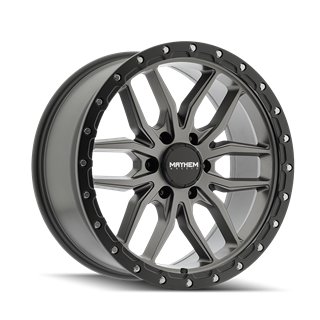 MAYHEM | VECTOR 17x9 ET18 - Matte Gunmetal Black Lip