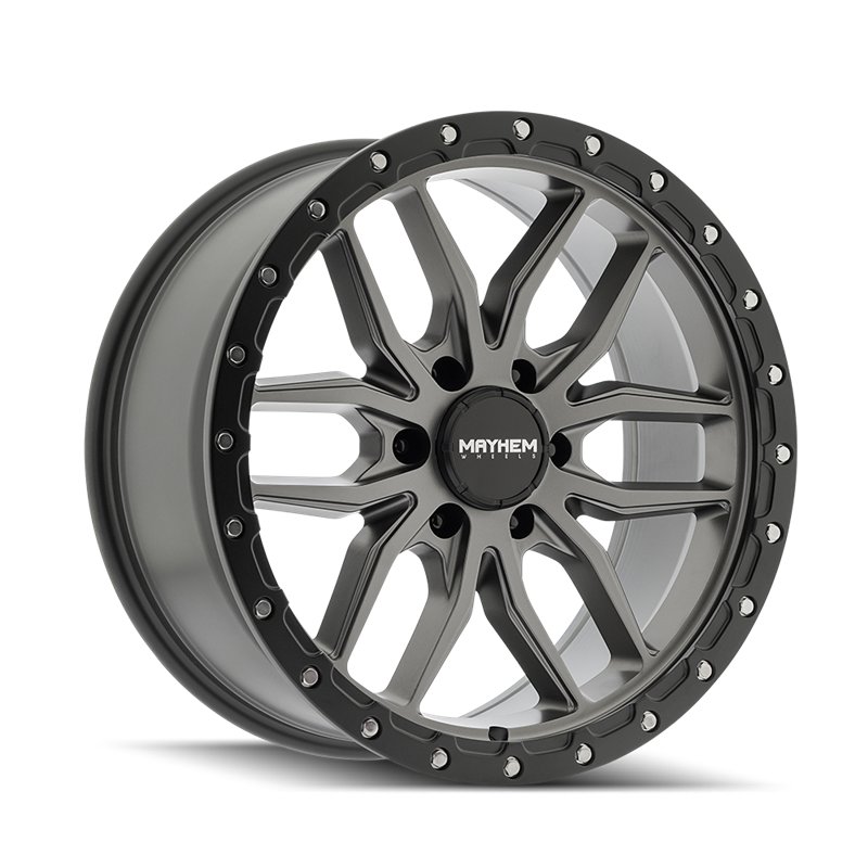 MAYHEM | VECTOR 17x9 ET18 - Matte Gunmetal Black Lip