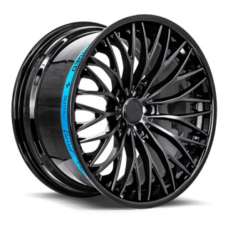 SENTALI BARREL | SB1 19x8.5 ET35 - Gloss Black Lip / Matte Black Centre