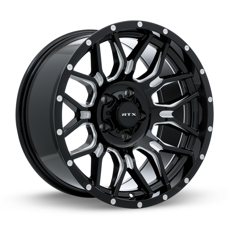 RTX | Claw 18x9.0 ET18 - Noir lustré fraisé avec rivets