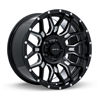 RTX | Claw 18x9.0 ET18 - Noir lustré fraisé avec rivets