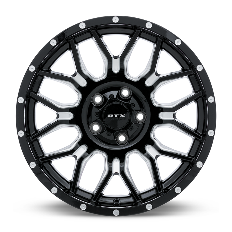 RTX | Claw 18x9.0 ET18 - Noir lustré fraisé avec rivets